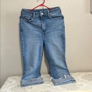 Old Navy Blue Cropped Ankle high waisted Jeans Casual